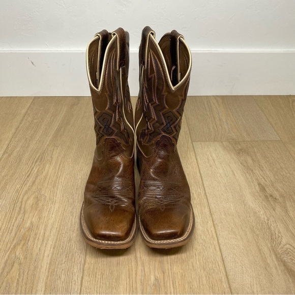 Nocona Deputy Brown Leather Square Toe Boots - Picture 3 of 8